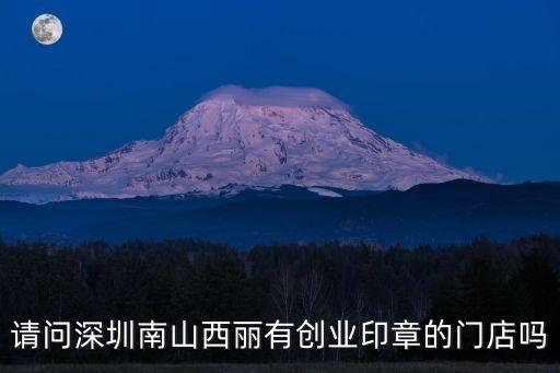 請問深圳南山西麗有創業印章的門店嗎