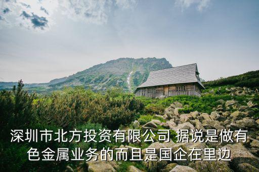 深圳市北方投資有限公司 據說是做有色金屬業務的而且是國企在里邊