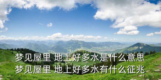 夢見地上有水