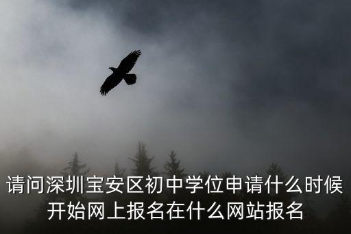 請問深圳寶安區初中學位申請什么時候開始網上報名在什么網站報名
