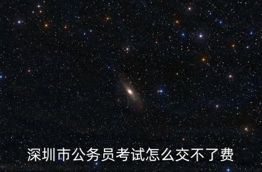 深圳市公務員考試怎么交不了費