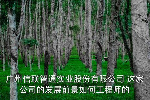 廣州信聯智通實業股份有限公司 這家公司的發展前景如何工程師的