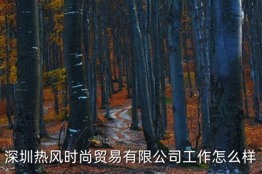 深圳熱風(fēng)時尚貿(mào)易有限公司工作怎么樣