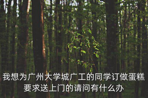 我想為廣州大學城廣工的同學訂做蛋糕要求送上門的請問有什么辦