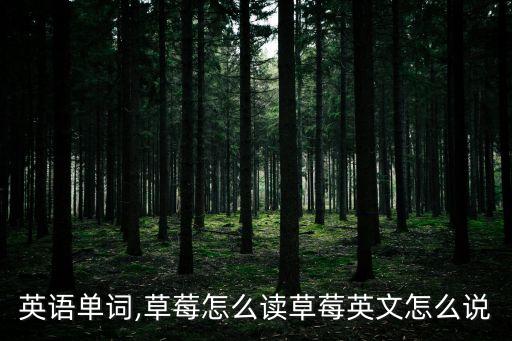 草莓英語(yǔ)單詞,草莓怎么讀?草莓英文怎么說(shuō)