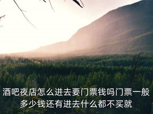 深圳夜店入場就要錢嗎，去夜店玩是進門的時候就要交錢嗎
