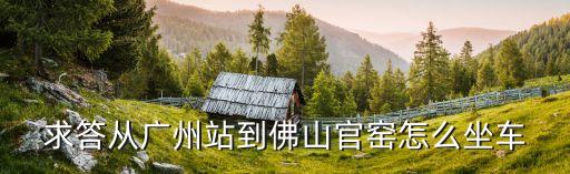 求答從廣州站到佛山官窯怎么坐車