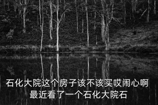 石化大院這個房子該不該買哎鬧心啊 最近看了一個石化大院石