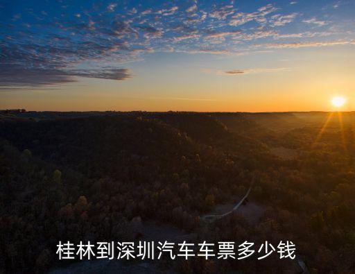 桂林到深圳汽車車票多少錢
