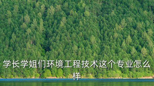 學長學姐們環(huán)境工程技術這個專業(yè)怎么樣