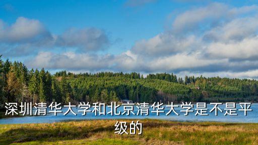 清華大學和深圳大學，為什么說深大約等于北大清華