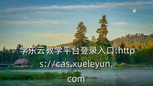  學樂云教學平臺登錄入口:https://cas.xueleyun.com