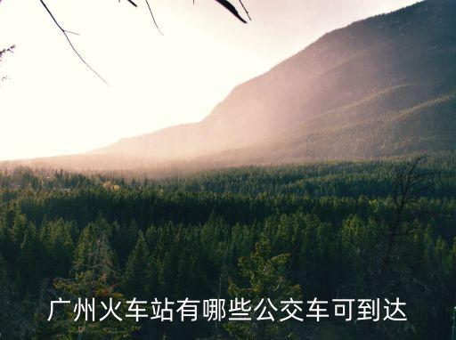 廣州班車可到達的地方，廣州火車站有哪些公交車可到達