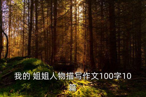 我的 姐姐人物描寫作文100字10篇