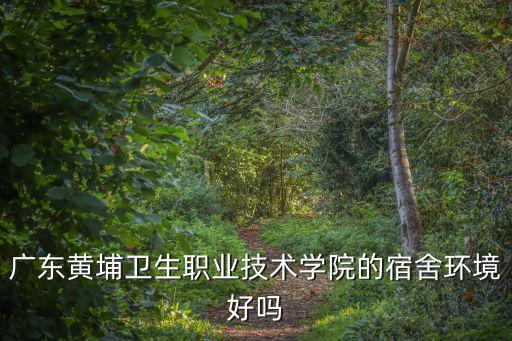 廣東黃埔衛生職業技術學院的宿舍環境好嗎
