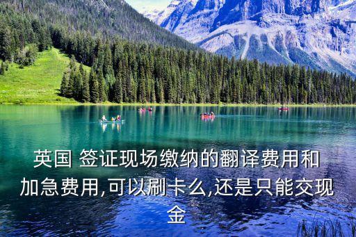  英國 簽證現(xiàn)場繳納的翻譯費(fèi)用和 加急費(fèi)用,可以刷卡么,還是只能交現(xiàn)金