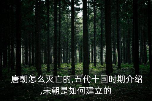  唐朝怎么滅亡的,五代十國時期介紹,宋朝是如何建立的