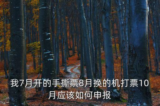 我7月開的手撕票8月?lián)Q的機打票10月應(yīng)該如何申報