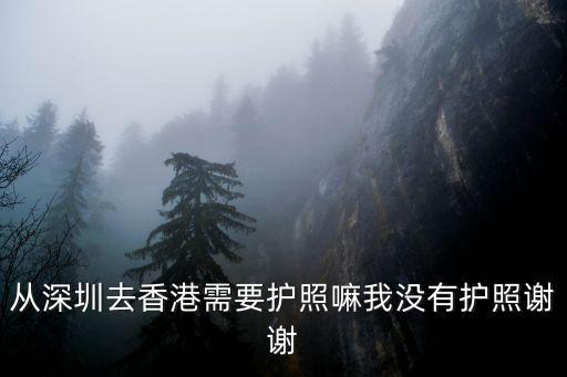 從深圳去香港需要護照嘛我沒有護照謝謝