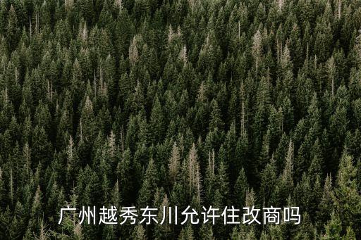 廣州越秀東川允許住改商嗎