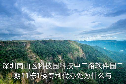 深圳南山區科技園科技中二路軟件園二期11棟1樓專利代辦處為什么與