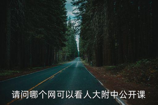 請問哪個網可以看人大附中公開課