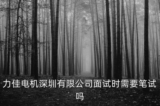 力佳電機深圳有限公司面試時需要筆試嗎