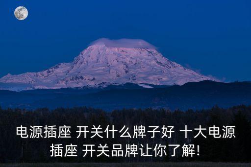 開關面板十大品牌,中國開關插座十大名牌排行榜