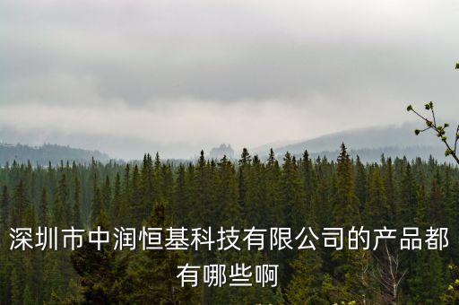 深圳中恒基有限公司，深圳市中潤恒基科技有限公司的產品都有哪些啊