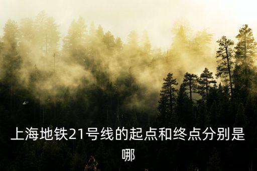 上海地鐵21號線的起點和終點分別是哪