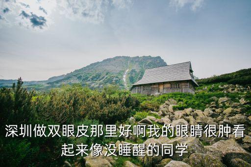 深圳做雙眼皮那里好啊我的眼睛很腫看起來像沒睡醒的同學(xué)