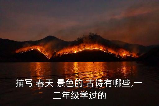 描寫 春天 景色的 古詩有哪些,一二年級學過的