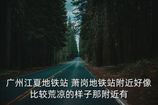 廣州江夏街景，廣州江夏地鐵站 蕭崗地鐵站附近好像比較荒涼的樣子那附近有