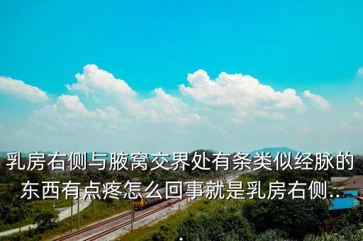 乳房右側與腋窩交界處有條類似經脈的東西有點疼怎么回事就是乳房右側...
