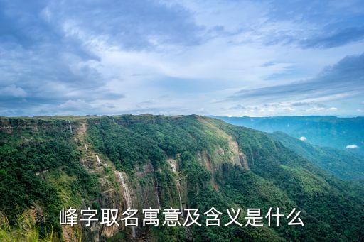 峰字取名寓意及含義是什么