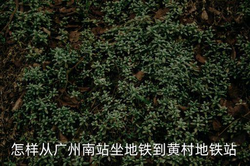 廣州南到黃村地鐵，怎樣從廣州南站坐地鐵到黃村地鐵站