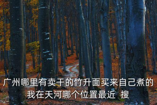 廣州哪里有賣干的竹升面買來自己煮的我在天河哪個位置最近  搜