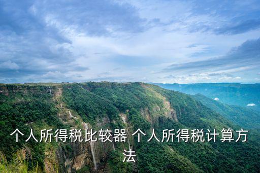 個人所得稅比較器 個人所得稅計算方法