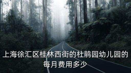 上海徐匯區(qū)桂林西街的杜鵑園幼兒園的每月費(fèi)用多少