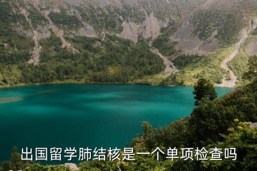 深圳肺結(jié)核檢查 留學(xué)，出國留學(xué)肺結(jié)核是一個單項檢查嗎