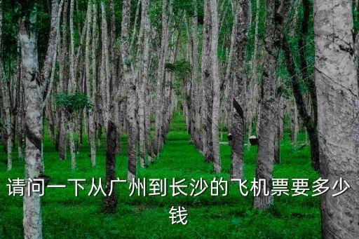 廣州到長沙市的飛機，請問一下從廣州到長沙的飛機票要多少錢