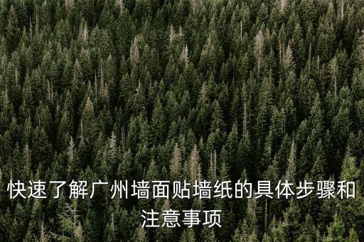 快速了解廣州墻面貼墻紙的具體步驟和注意事項