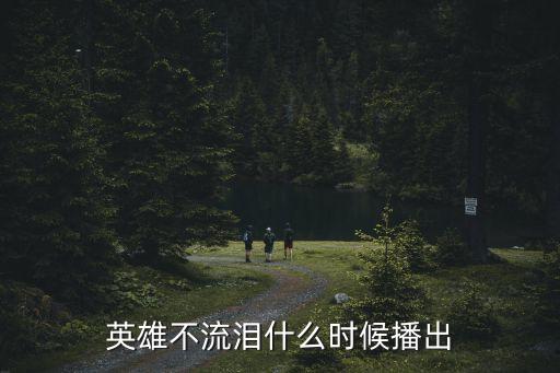 英雄不流淚什么時候播出