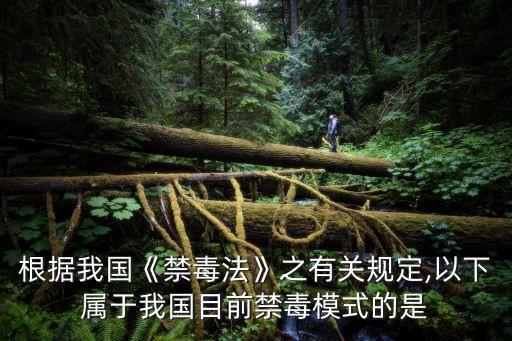 根據(jù)我國(guó)《禁毒法》之有關(guān)規(guī)定,以下屬于我國(guó)目前禁毒模式的是