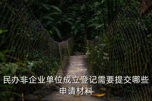 民辦非企業單位成立登記需要提交哪些申請材料