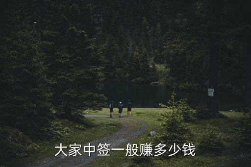 大家中簽一般賺多少錢