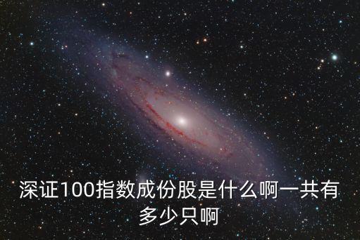 深證100指數成份股是什么啊一共有多少只啊