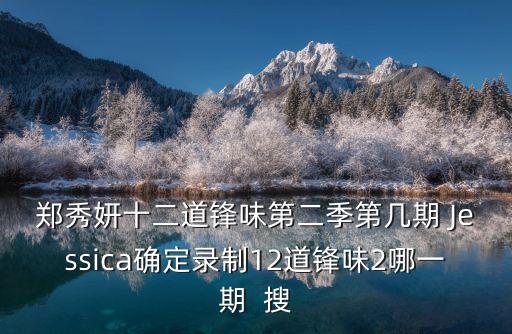 鄭秀妍十二道鋒味第二季第幾期 Jessica確定錄制12道鋒味2哪一期  搜
