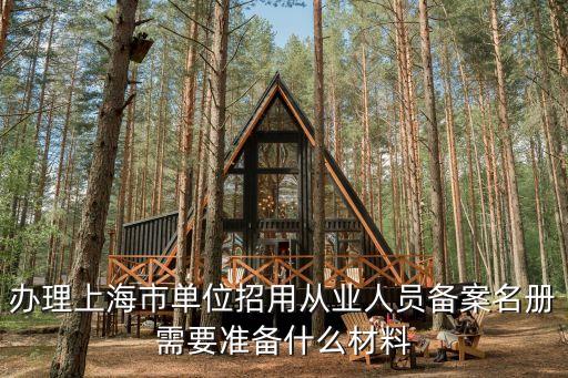 辦理上海市單位招用從業人員備案名冊需要準備什么材料