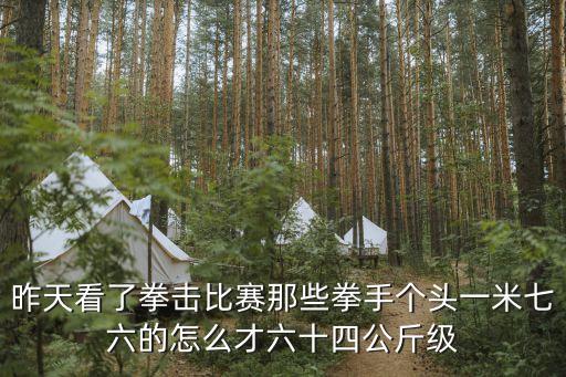 昨天看了拳擊比賽那些拳手個頭一米七六的怎么才六十四公斤級
